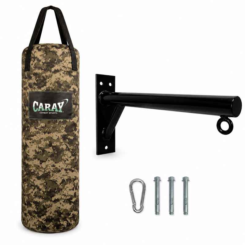 kit-saco-boxeo-tactical-soporte-pared-caray.jpg Kit saco de boxeo tactical Caray camuflado con soporte de pared y accesorios